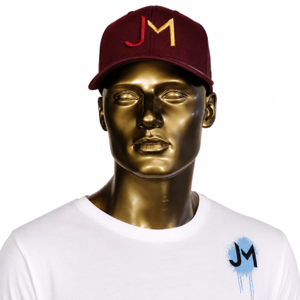 Bordeaux JM trucker cap (RG) mesh-achterkant