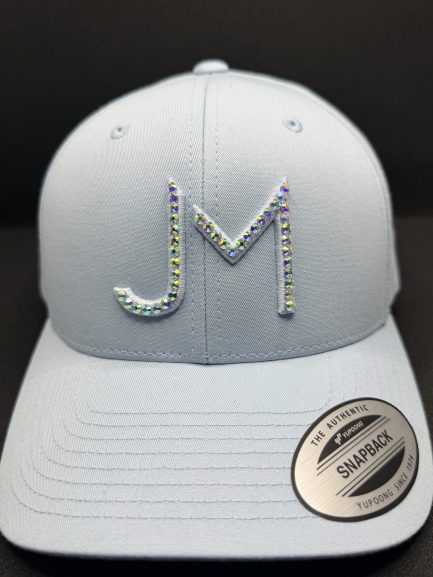 JM trucker Cap (Glitter baby blauw)